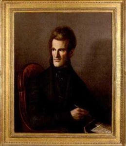 Portrait Of A Man Seated At Table, Writing A Letter