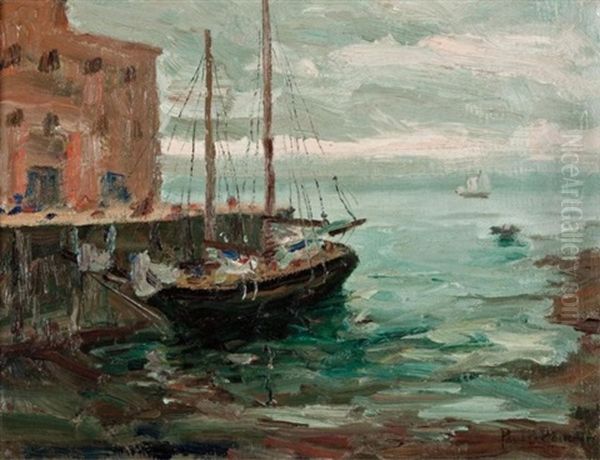 Sailboat In Harbour - view 1