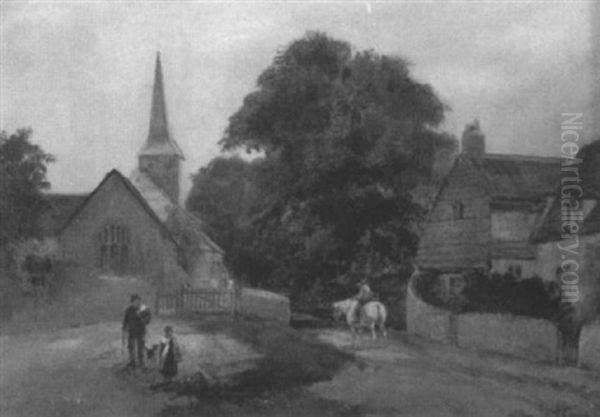 Village Landscape With Figures - view 1