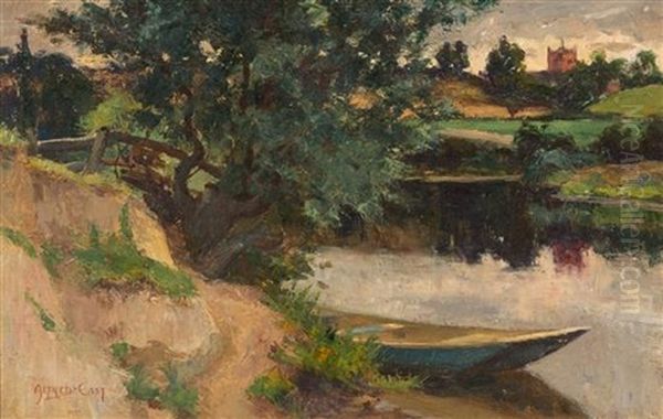 Boat By A Pond - view 1