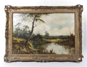 Landscape With A Pond by Sir Alfred East