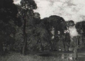 A Wooded River Landscape With Cattle Grazing by Sir Alfred East