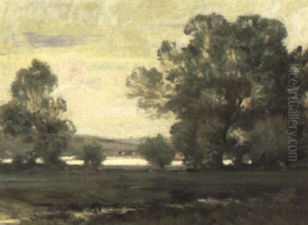 On The River Bank by Sir Alfred East