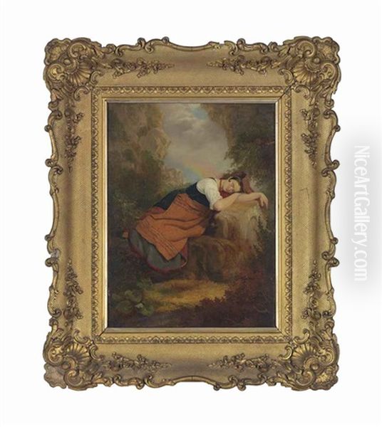 An Italian Peasant Girl Asleep In The Campagna - view 1