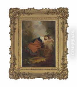 An Italian Peasant Girl Asleep In The Campagna by Sir Charles Lock Eastlake