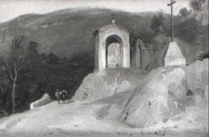 Wayside Shrine In Roman Campagna