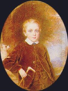 Portrait Of A Young Boy, Three Quarter Length by Reginald Easton