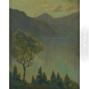 Evening-lake Como by Charles Warren Eaton