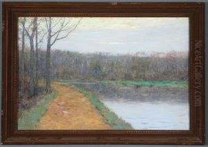 A Misty Morning - A Tonalist Landscape by Charles Warren Eaton