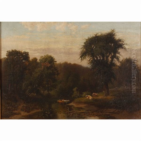 Barbizon Style Pastoral Scene - view 1