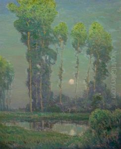 Moonrise Montigny by Charles Warren Eaton