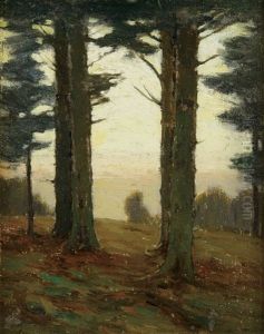 Forest Clearing At Dusk by Charles Warren Eaton
