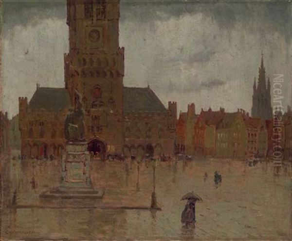 The Market Square At Bruges, Belgium - view 1
