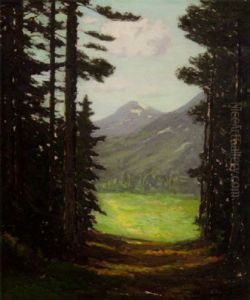 Through The Woods, Glacier Park, Montana by Charles Warren Eaton