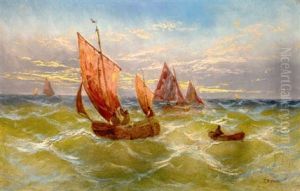 Segelboote Auf Offener See by Charles Warren Eaton