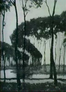 River In The Woods by Charles Warren Eaton
