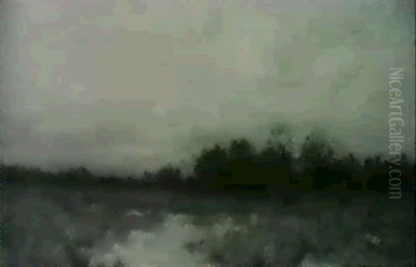 The Distant Cottages, Dusk - view 1