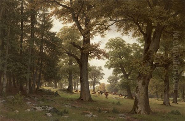 Cattle In A Parkland - view 1