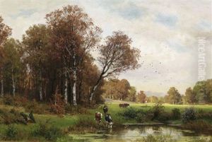 Sommerliche Landschaft Im Bergischen Land by Fritz Carl Werner Ebel