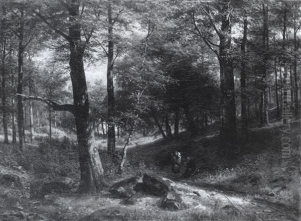 Waldlandschaft Mit Figurenstaffage - view 1