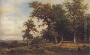 Landschaft Mit Eichenwald Und Figuren Landschaft Mit Eichenwald Und Figuren