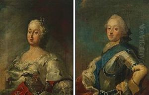 Portraits With Frederik D. V And Dronning Louise (pair)