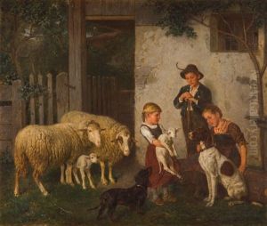Children With Rams And Dogs Children With Rams And Dogs