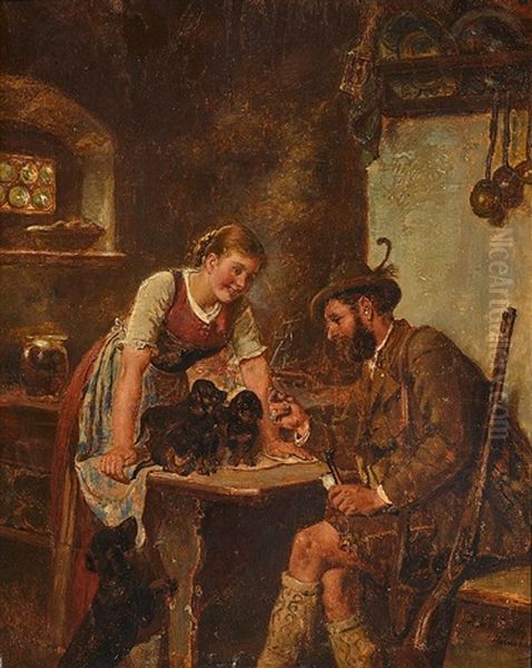 A Couple With A Dachshund Family - view 1