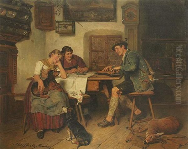 Jager Bei Der Almeinkehr - view 1