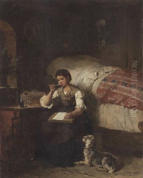 Dirndl Schreibt In Der Stube Einen Liebesbrief - view 1