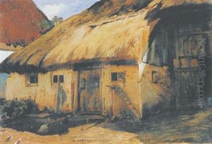 Bauernhaus Mit Strohdach by Adolf Eberle