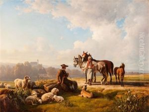 Ein Landmann Mit Seinem Schafer Redend (a Peasant Talking To His Shepherd)