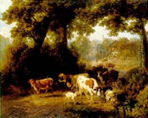 Cattle On A Woodland Path Cattle On A Woodland Path