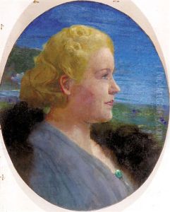 Portrait Of A Lady by Alfred Rudolfovich Eberling