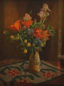 Blumenstilleben In Vase by Hermann Ebers