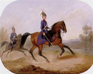 Leutnant Max Seubert Im Grosherzoglich Badischen Leibdragonerregiment, 2. Schwadron Karlsruhe 1856 Leutnant Max Seubert Im Grosherzoglich Badischen Leibdragonerregiment, 2. Schwadron Karlsruhe 1856