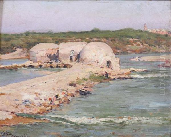Washerwomen, Alcantara Del Rio - view 1