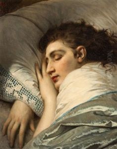 Sleeping Woman, 1876 by Anton Ebert