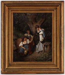 En Promenade Dans La Foret by Anton Ebert