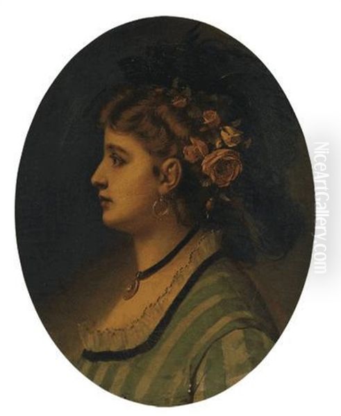 Portrait Einer Jungen Frau Im Profil - view 1