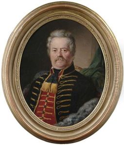 Bildnis Eines Vornehmen Herrn In Husarenuniform