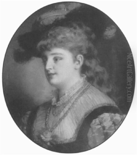 Portrait Of An Elaborately Dressed Young Lady - view 1