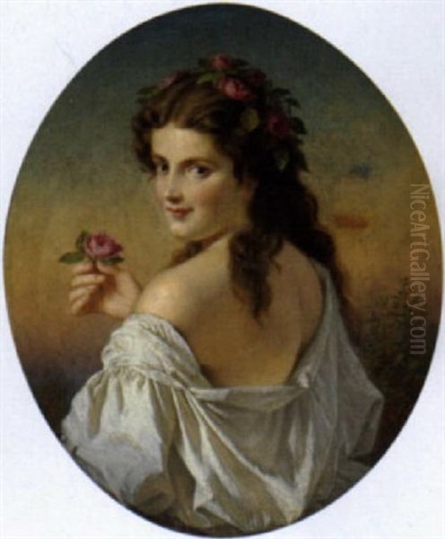 Dame Mit Rosen Im Haar - view 1