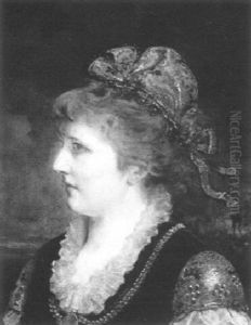Portrait Einer Jungen Dame Mit Goldbestickter Haube