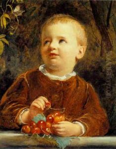 A Boy With Cherries by Anton Ebert