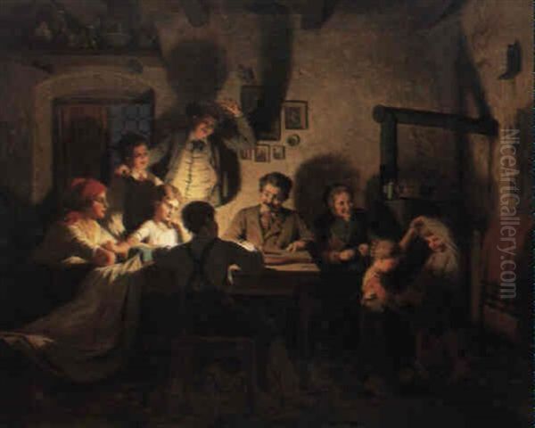 Zitherspiel Am Abend In Der Bauernstube - view 1