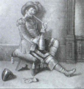 Conquistador Smoking A Pipe