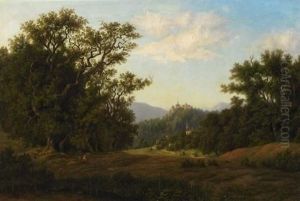 Waldlandschaft Bei Baden-baden (?) by Carl Ebert