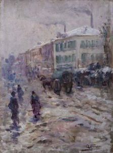 Vecchia Milano Sotto La Neve by Carlo Arpini
