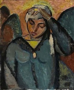 Portrat Einer Sudlandischen Frau by Josef Eberz